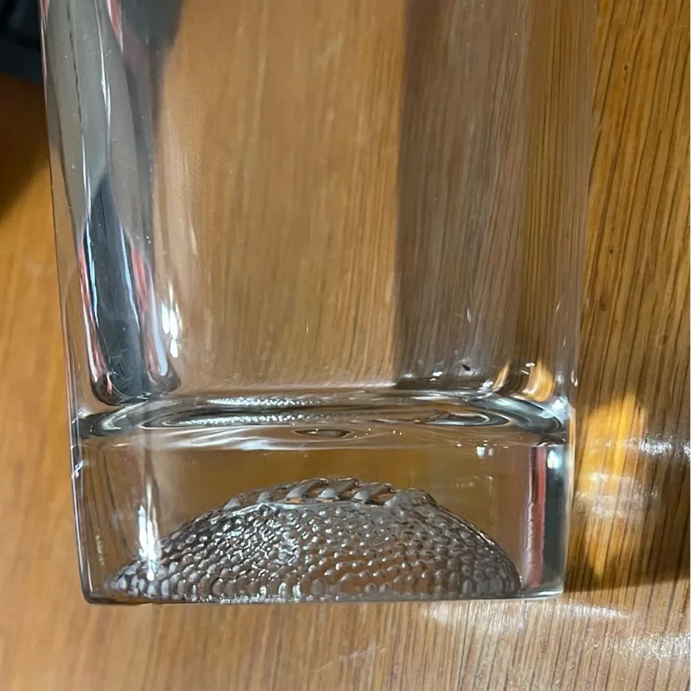 Football Embossed Indented Clear Beer Pilsner Glass Beverage Tumbler 5.75